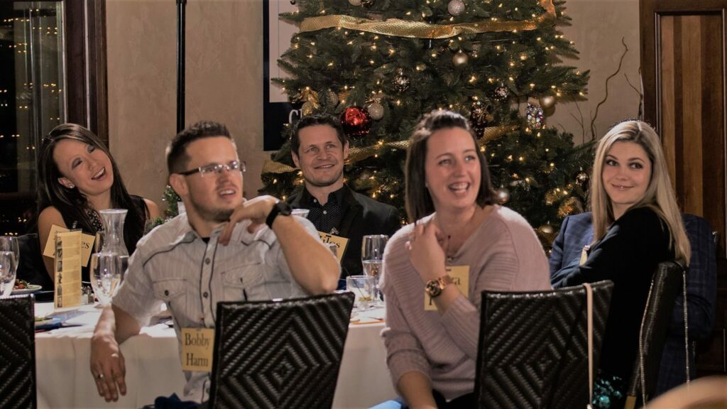 Murder mystery guests at company Christmas party