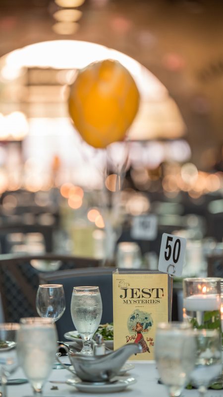 Table set for murder mystery party corporate event entertainment