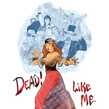 Artwork for Jest Murder Mystery Co. show "Dead Like Me"