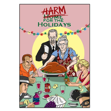 Artwork for Jest Murder Mystery Co. show "Harm for the Holidays"