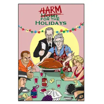 Artwork for Jest Murder Mystery Co. show "Harm for the Holidays"