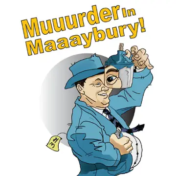 Artwork for Jest Murder Mystery Co. show "Muuurder in Maaaybury"